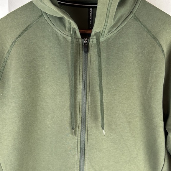 Ten Thousand Midweight Tech Hoodie Men's Size Large Full Zip Green - Picture 4 of 11